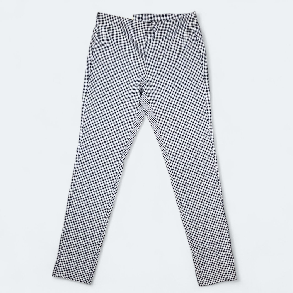 Michael Kors Super Skinny High-Rise Pull-On Pants L Checkered